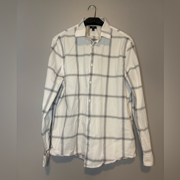 Express Other - Express White and Gray Plaid Men's Button Up Shirt size xl